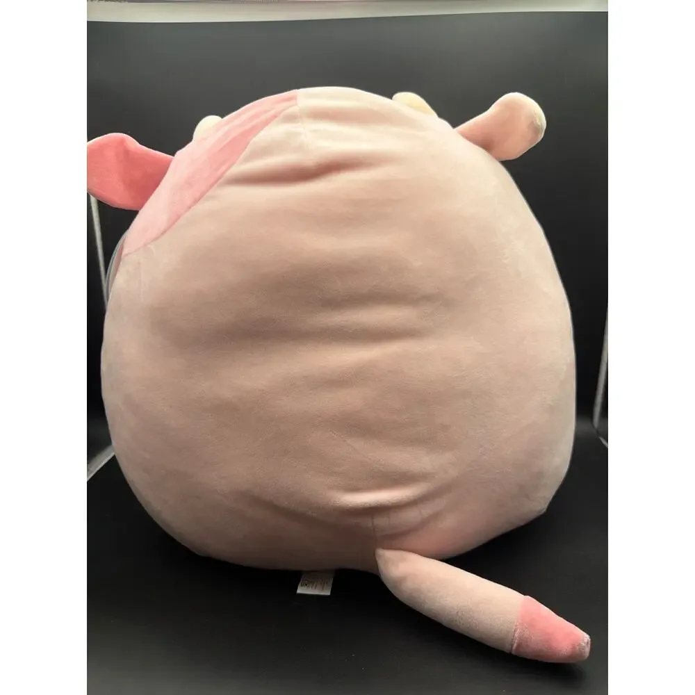 Squishmallows Clay Pink Cow 16 Inch Spotted Belly Plush 2023 Costco With Tag